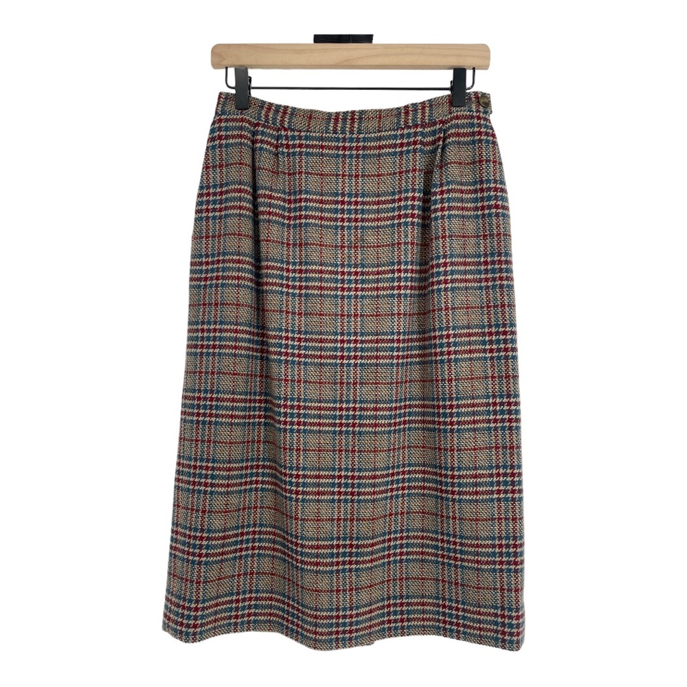 Pendleton Vtg Virgin Wool Tweed Plaid Cottagecore… - image 1